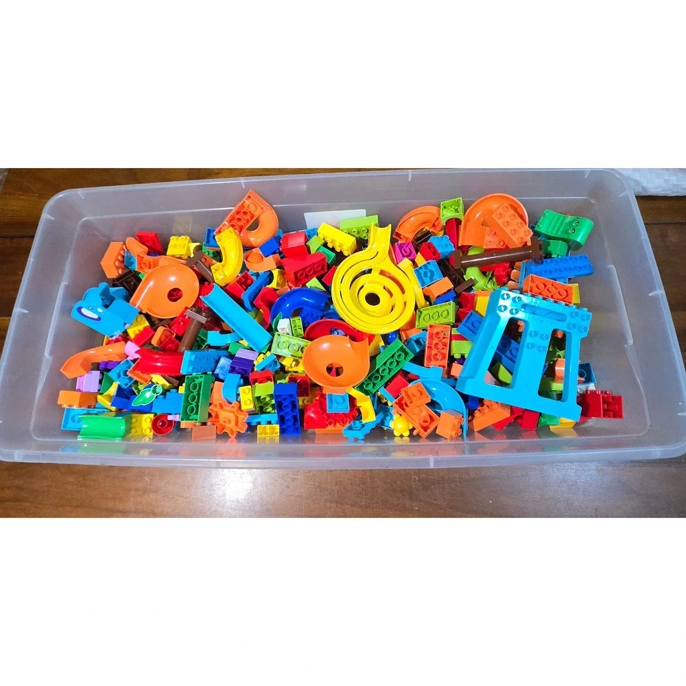 7lb Bulk Marble Run Building Blocks Set Slides Funnels Tubes Large Blocks Lot